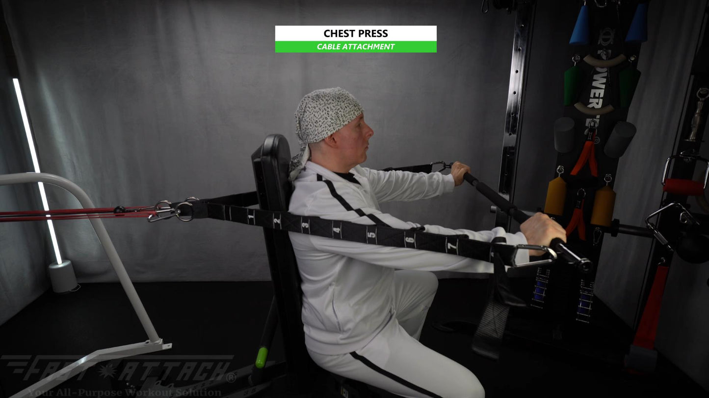 Fast-Attach Fitness Cable Attachment Chest Press Exercise