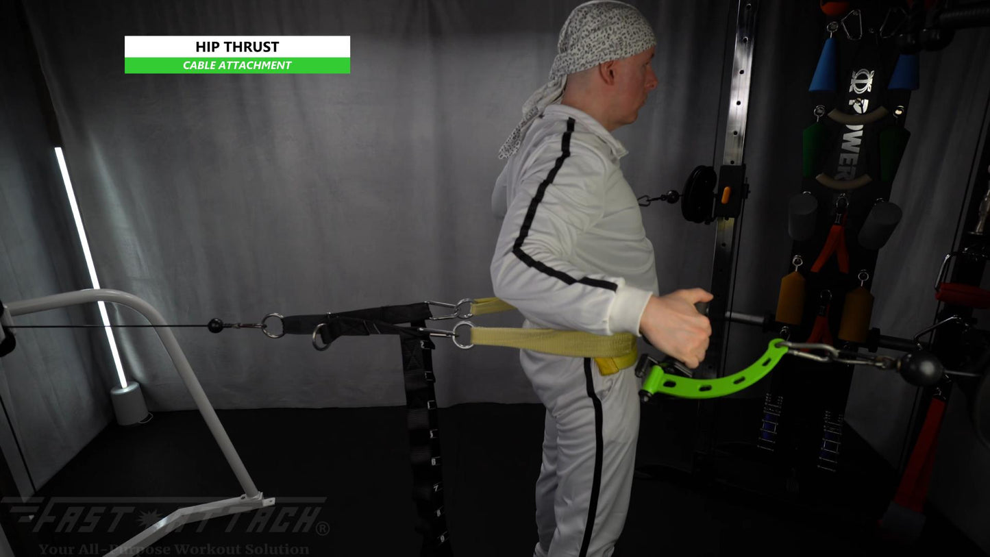 Fast-Attach Fitness Cable Attachment Hip Thrust Exercise