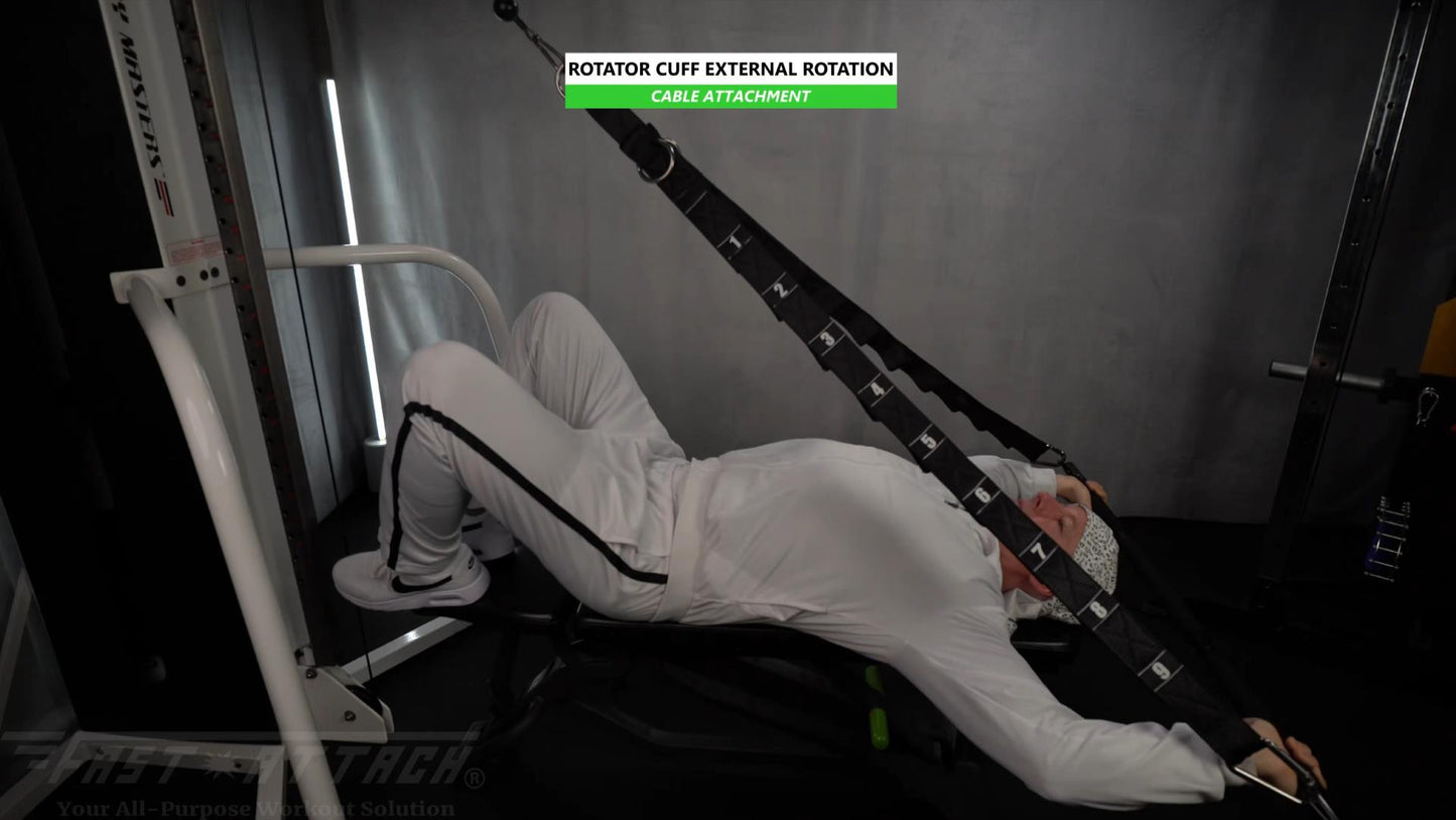 Fast-Attach Fitness Cable Attachment Rotator Cuff External Rotation Exercise