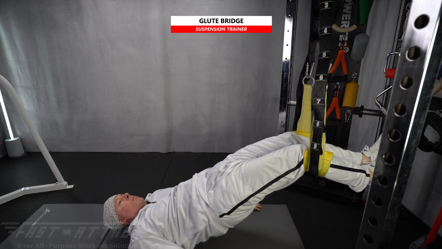 Fast-Attach Fitness Suspension Trainer Glute Bridge Exercise