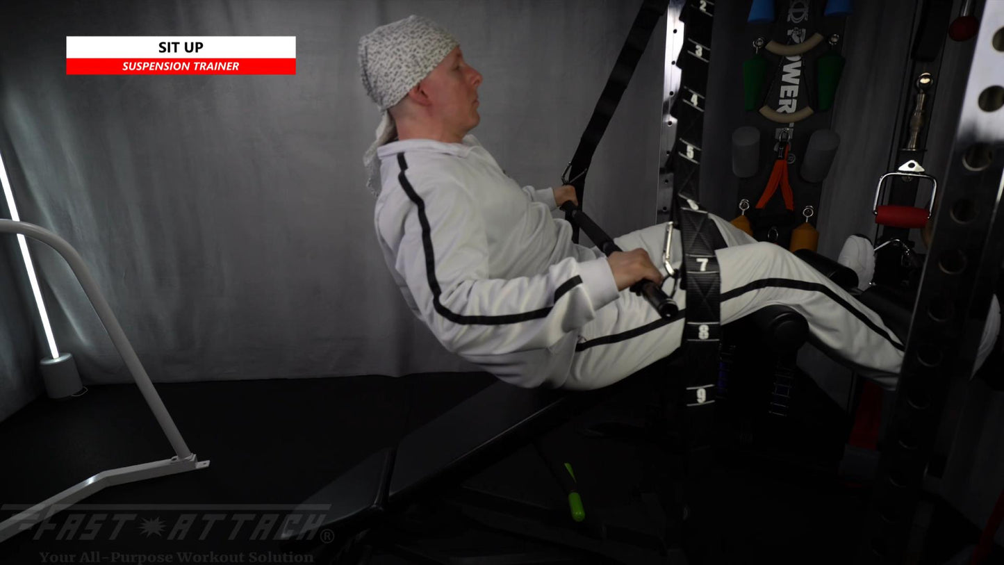 Fast-Attach Fitness Suspension Trainer Sit Up Exercise