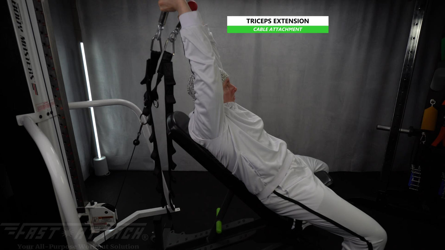Fast-Attach Fitness Cable Attachment Triceps Extension Exercise