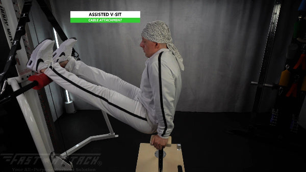 Fast-Attach Fitness Cable Attachment V-Sit Exercise