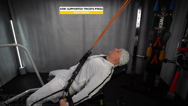 Fast-Attach Fitness Band Trainer Arm-Supported Triceps Press Exercise