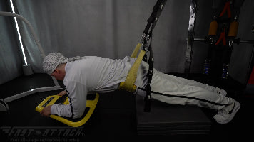 Fast-Attach Fitness Band Assisted Dynamic Plank Exercise Start