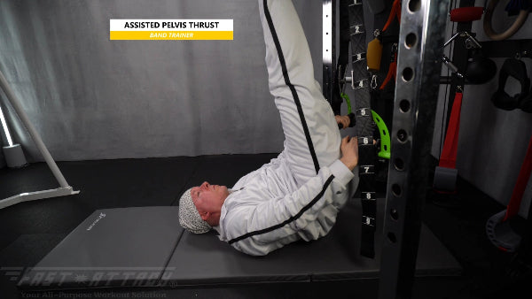 Fast-Attach Fitness Band Trainer Assisted Pelvis Thrust Exercise