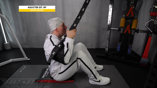 Fast-Attach Fitness Band Trainer Assisted Sit-Up Exercise