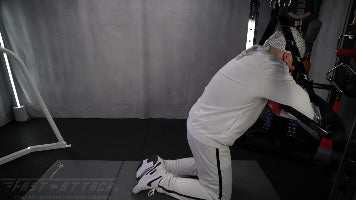 Fast-Attach Fitness Band Trainer Kneeling Upper Abs Crunch Exercise Start