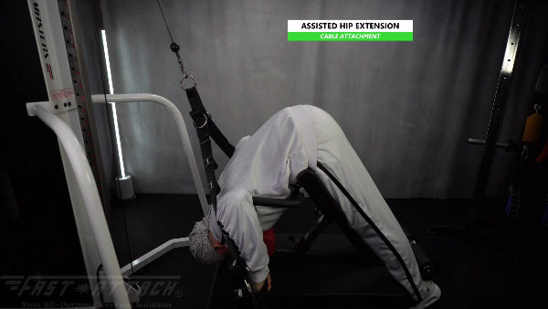 Fast-Attach Fitness Cable Attachment Assisted Hip Extension Exercise