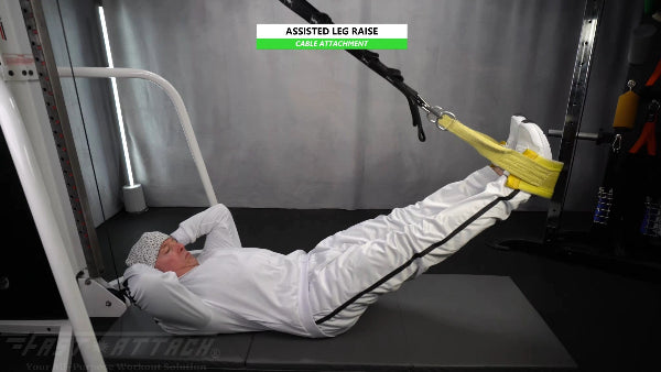 Fast-Attach Fitness Cable Attachment Assisted Leg Raise Exercise