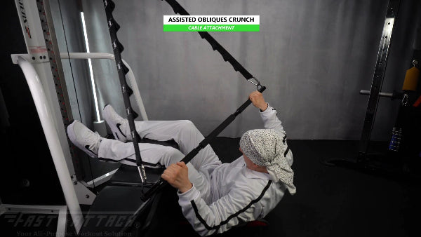 Fast-Attach Fitness Cable Attachment Assisted Obliques Crunch Exercise