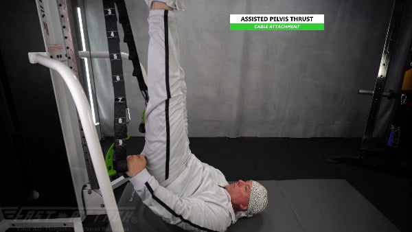 Fast-Attach Fitness Cable Attachment Assisted Pelvis Thrust Exercise