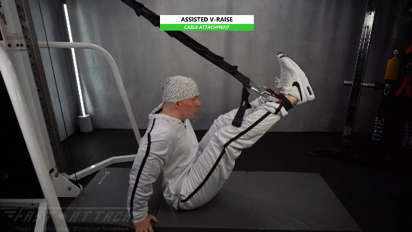 Fast-Attach Fitness Cable Attachment Assisted V-Raise Exercise