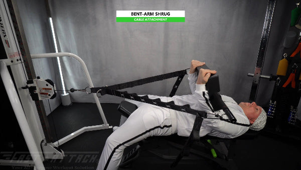Fast-Attach Fitness Cable Attachment Bent-Arm Shrug Exercise