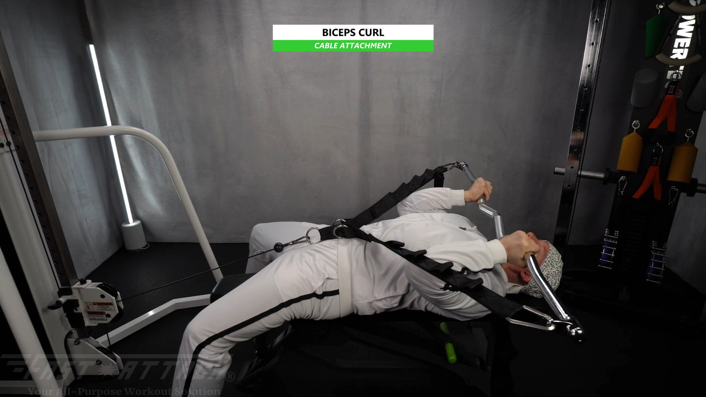 Fast-Attach Fitness Cable Attachment Biceps Curl Exercise