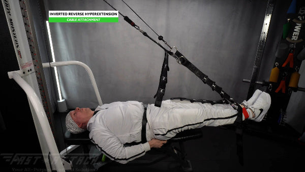 Fast-Attach Fitness Cable Attachment Inverted Reverse Hyperextension Exercise