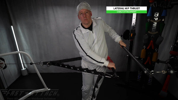 Fast-Attach Fitness Cable Attachment Lateral Hip Thrust Exercise