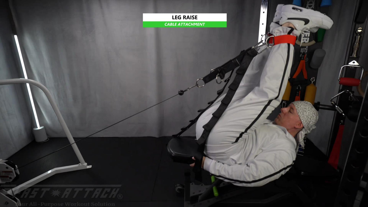 Fast-Attach Fitness Cable Attachment Leg Raise Exercise