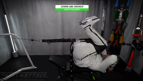 Fast-Attach Fitness Cable Attachment Lower Abs Crunch Exercise