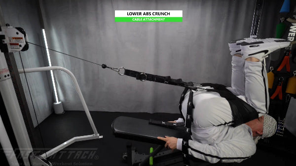 Fast-Attach Fitness Cable Attachment Lower Abs Crunch Exercise