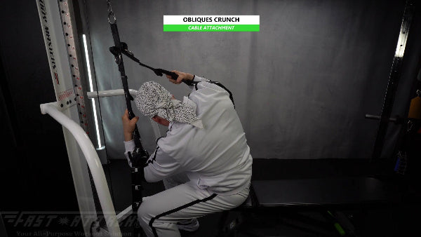 Fast-Attach Fitness Cable Attachment Obliques Crunch Exercise