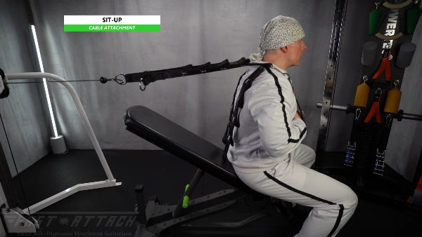 Fast-Attach Fitness Cable Attachment Sit-Up Exercise