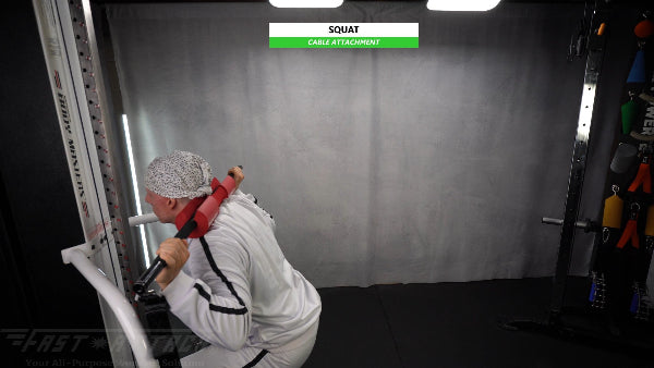 Fast-Attach Fitness Cable Attachment Squat Exercise