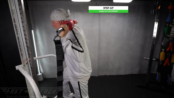 Fast-Attach Fitness Cable Attachment Step-Up Exercise