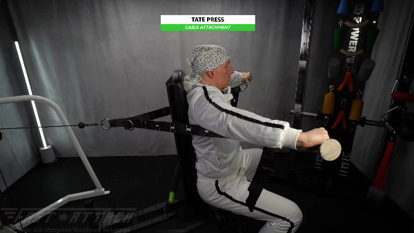 Fast-Attach Fitness Cable Attachment Tate Press Exercise