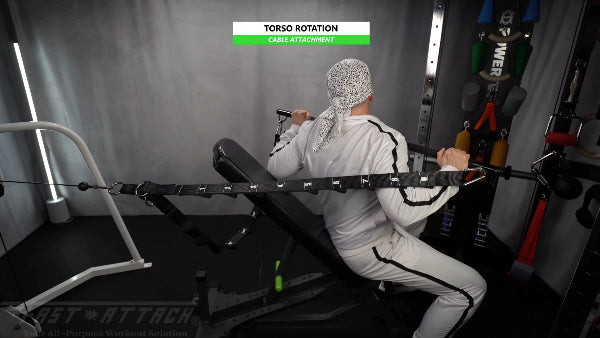 Fast-Attach Fitness Cable Attachment Torso Rotation Exercise