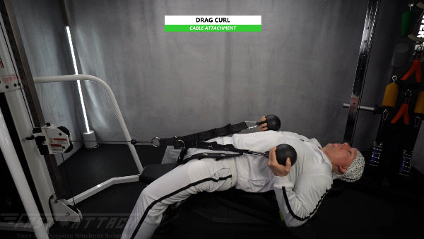 Fast-Attach Fitness Cable Attachment Drag Curl Exercise