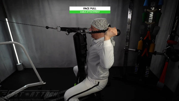 Fast-Attach Fitness Cable Attachment Face Pull Exercise