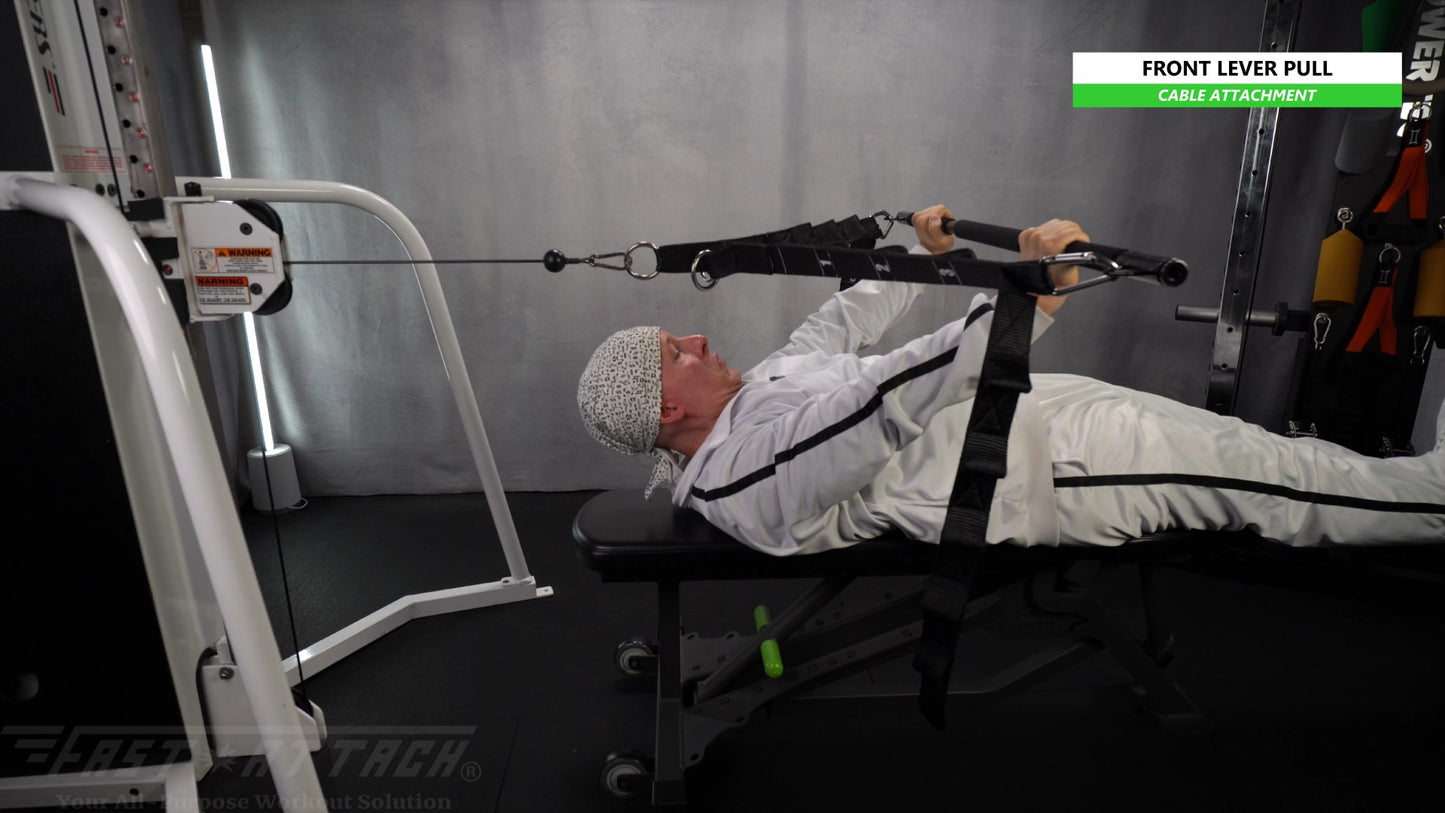 Fast-Attach Fitness Cable Attachment Front Lever Pull Exercise