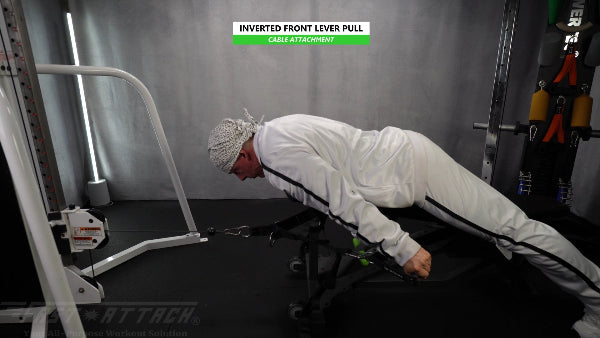 Fast-Attach Fitness Cable Attachment Inverted Front Lever Pull Exercise