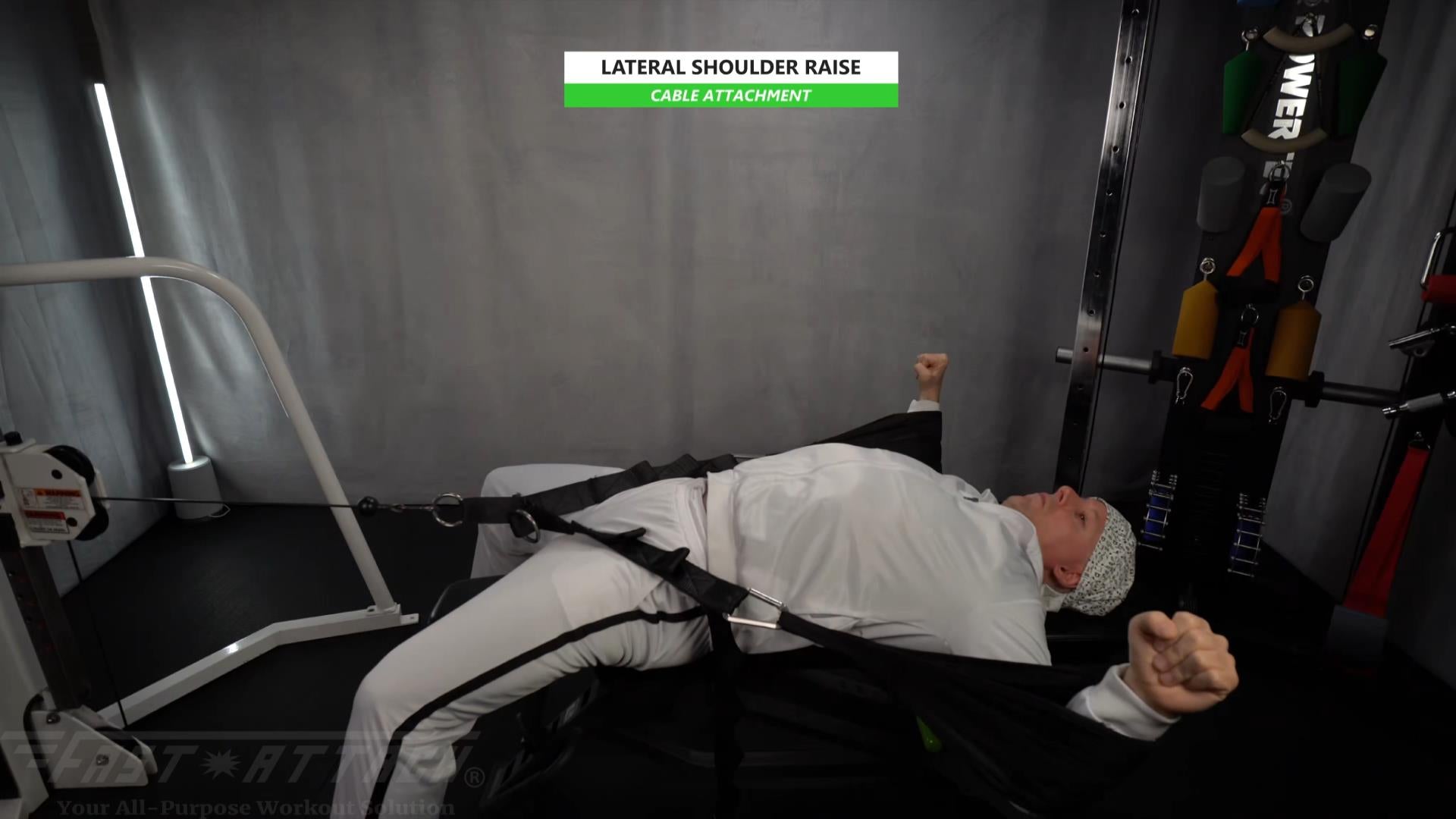 Fast-Attach Fitness Cable Attachment Lateral Shoulder Raise Exercise