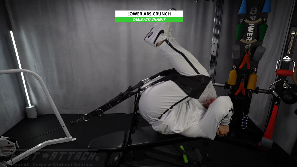 Fast-Attach Fitness Cable Attachment Lower Abs Crunch Exercise