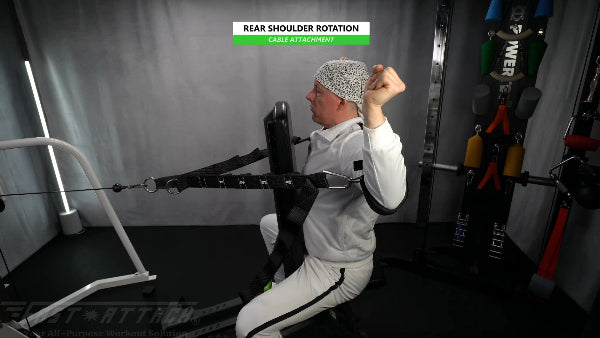 Fast-Attach Fitness Cable Attachment Rear Shoulder Rotation Exercise