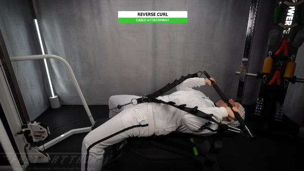 Fast-Attach Fitness Cable Attachment Reverse Curl Exercise