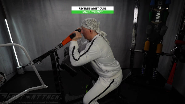 Fast-Attach Fitness Cable Attachment Reverse Wrist Curl Exercise