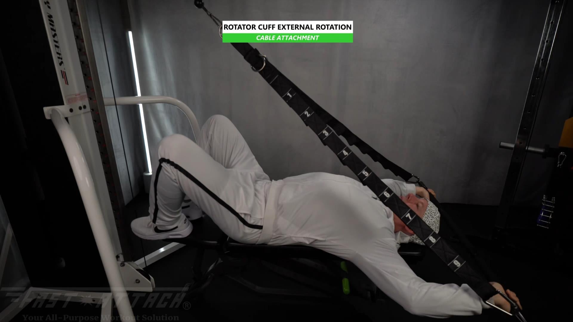 Fast-Attach Fitness Cable Attachment Rotator Cuff External Rotation Exercise