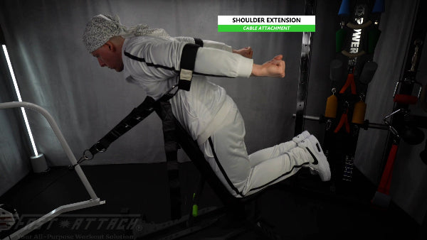 Fast-Attach Fitness Cable Attachment Shoulder Extension Exercise