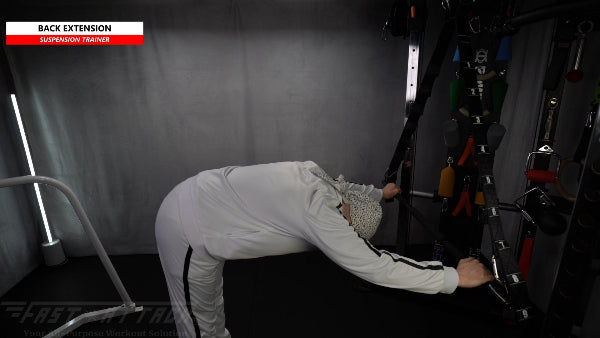 Fast-Attach Fitness Suspension Trainer Back Extension Exercise
