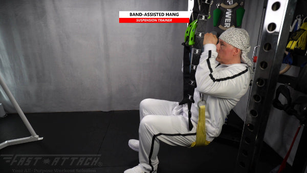 Fast-Attach Fitness Suspension Trainer Band-Assisted Hang Exercise