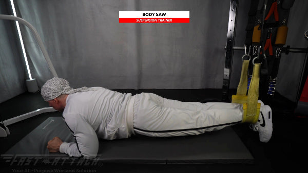 Fast-Attach Fitness Suspension Trainer Body Saw Exercise