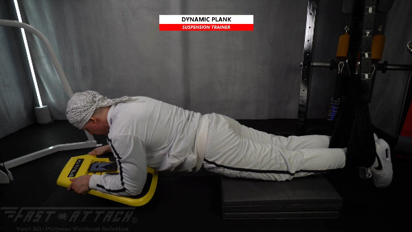 Fast-Attach Fitness Suspension Trainer Dynamic Plank Exercise