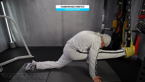 Fast-Attach Fitness Stretching Strap Hamstrings Stretch Exercise