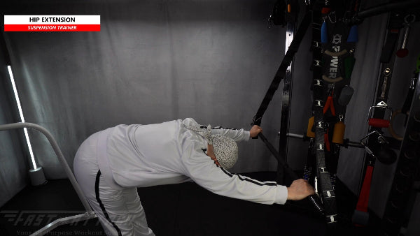 Fast-Attach Fitness Suspension Trainer Hip Extension Exercise