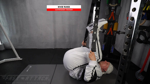 Fast-Attach Fitness Suspension Trainer Knee Raise Exercise
