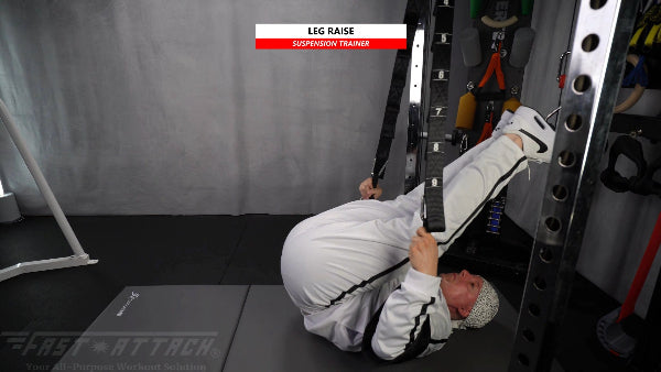 Fast-Attach Fitness Suspension Trainer Leg Raise Exercise