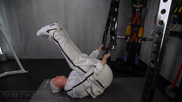 Fast-Attach Fitness Suspension Trainer Lower Abs Crunch Straight Leg Exercise Finish